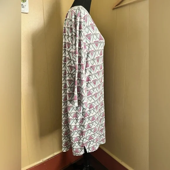 Muk Luks Geometric Patterned Long Sleepwear Dress Size XL Cozy Fall Winter - Picture 3 of 10